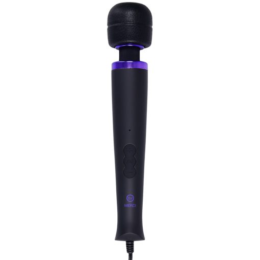 Merci Power Wand Ultra-Powerful Silicone Wand Massager Black Violet - Image 3