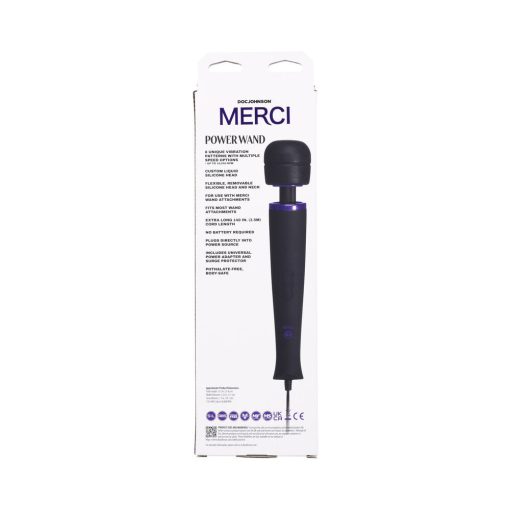Merci Power Wand Ultra-Powerful Silicone Wand Massager Black Violet - Image 10