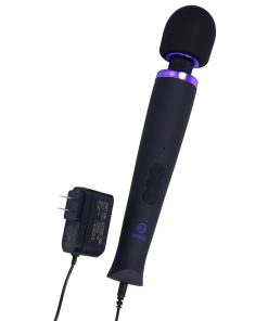 Merci Rechargeable Power Wand Ultra-Powerful Silicone Wand Massager Black Violet