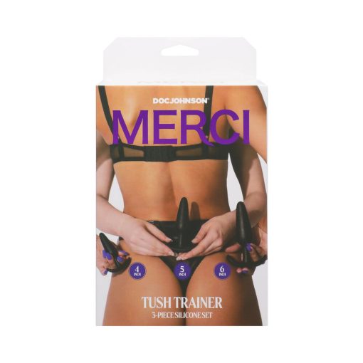 Merci Tush Trainer 3-Piece Silicone Plug Set Black - Image 3