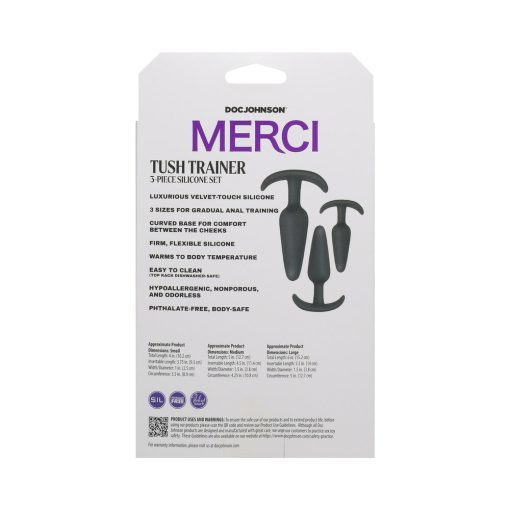 Merci Tush Trainer 3-Piece Silicone Plug Set Black - Image 4