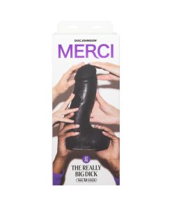 Merci The Really Big Dick 12 In. Dildo With Xl Removable Vac-U-Lock Suction Cup Black