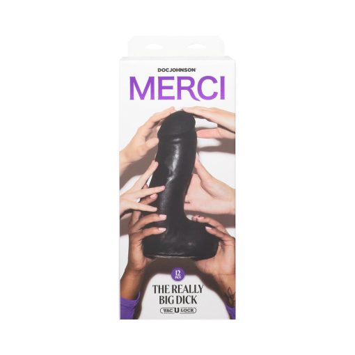 Merci The Really Big Dick 12 In. Dildo With Xl Removable Vac-U-Lock Suction Cup Black - Image 3