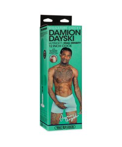 Signature Cocks Damion Dayski Ultraskyn Cock With Removable Vac-U-Lock Suction Cup 12In Chocolate