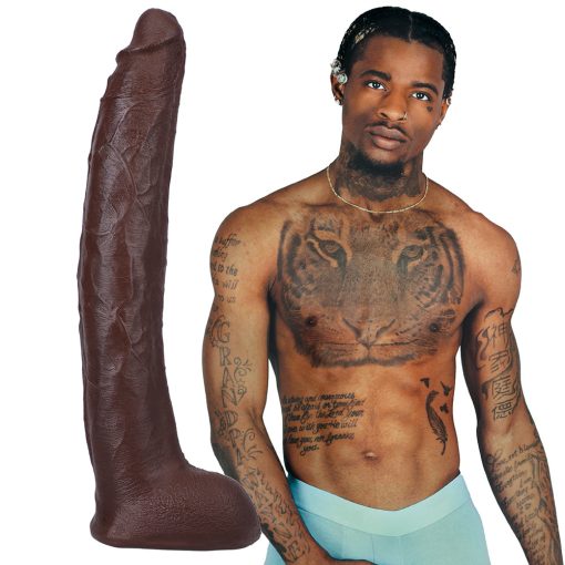 Signature Cocks Damion Dayski Ultraskyn Cock With Removable Vac-U-Lock Suction Cup 12In Chocolate - Image 2