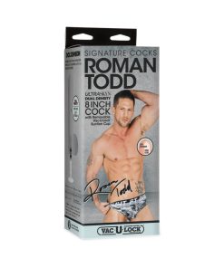 Signature Cocks Roman Todd Ultraskyn Cock With Removable Vac-U-Lock Suction Cup 8In Vanilla