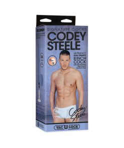 Signature Cocks Codey Steele Ultraskyn Cock With Removable Vac-U-Lock Suction Cup 8In Vanilla