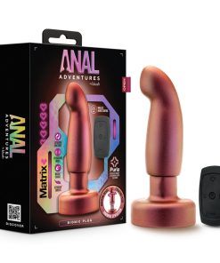 Anal Adventures Matrix Bionic Plug With Remote Cosmic Copper