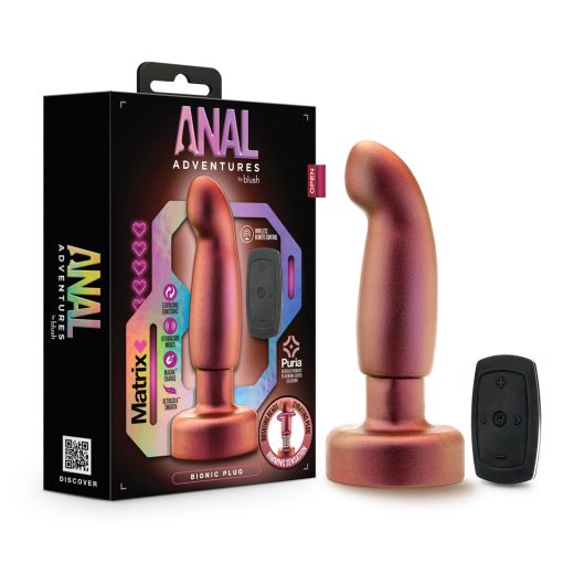 Anal Adventures Matrix Bionic Plug With Remote Cosmic Copper