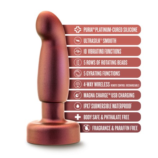 Anal Adventures Matrix Bionic Plug With Remote Cosmic Copper - Image 6
