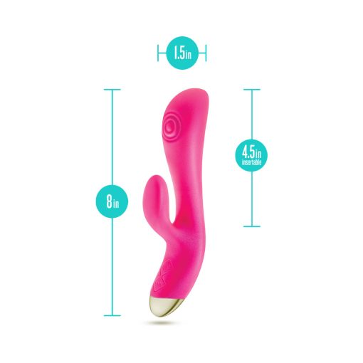 Aria Pleasin’ AF Rabbit Vibrator – Silicone, Dual Pulsing, Fuchsia - Image 10