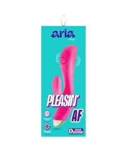 Aria Pleasin’ AF Rabbit Vibrator – Silicone, Dual Pulsing, Fuchsia