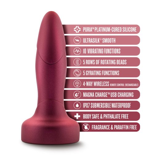 Anal Adventures Matrix Atomic Plug With Remote Martian Wine - Image 6