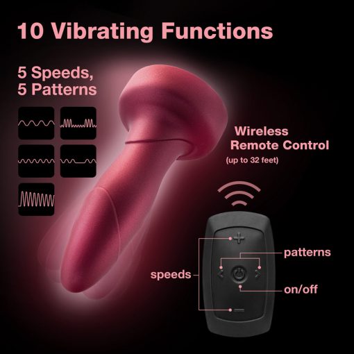 Anal Adventures Matrix Atomic Plug With Remote Martian Wine - Image 11