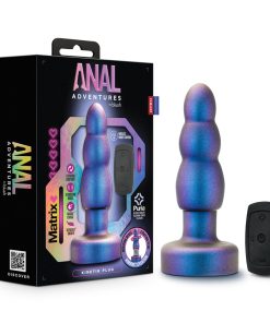 Anal Adventures Matrix Kinetik Plug With Remote Space Age Blue