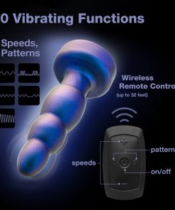 Anal Adventures Matrix Kinetik Plug With Remote Space Age Blue