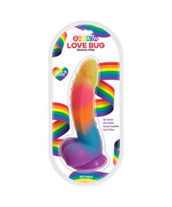 Rainbow Love Bug 7 In. Silicone Dildo