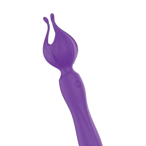 Wet Dreams Clitoral Kiss Flower Petal Silicone Vibrator Purple - Image 2