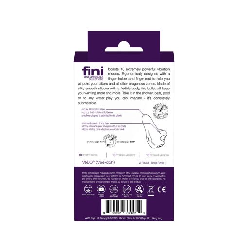 Vedo Fini Rechargeable Bullet Vibe Purple - Image 8