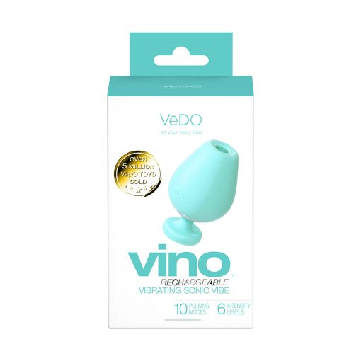 Vedo Vino Rechargeable Vibrating Sonic Vibe Turquoise - Image 5