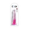 King Cock Clear 8In Pink