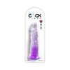 King Cock Clear 8In Purple