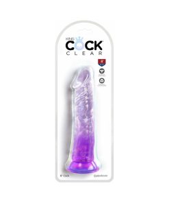 King Cock Clear 8In Purple
