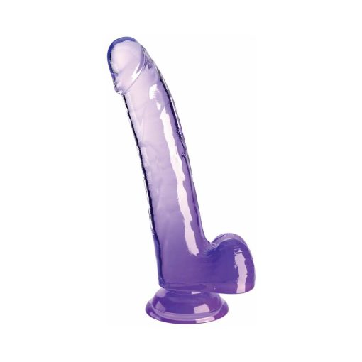 King Cock Clear With Balls 9In Purple - Image 2