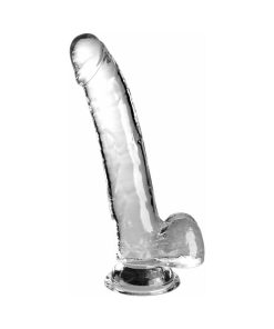 King Cock Clear With Balls 9In Clear