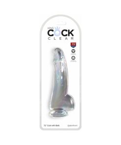 King Cock Clear With Balls 7.5In Clear