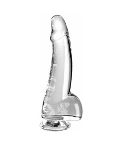 King Cock Clear With Balls 7.5In Clear