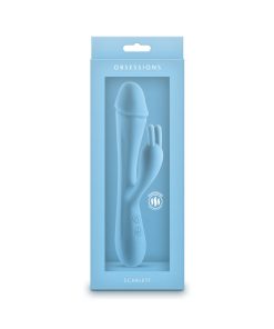 Obsessions Scarlett Heated Silicone Vibrator – Light Blue