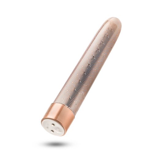 The Collection Lattice Limited Edition Rechargeable 7 In. Vibrator Rose Gold - Image 5