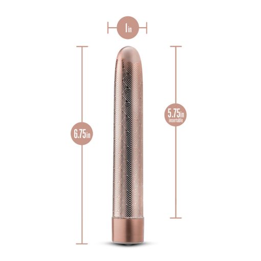 The Collection Lattice Limited Edition Rechargeable 7 In. Vibrator Rose Gold - Image 7