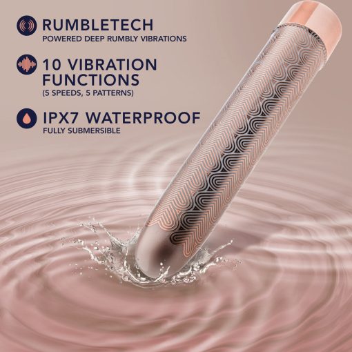 The Collection Lattice Limited Edition Rechargeable 7 In. Vibrator Rose Gold - Image 8