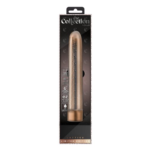 The Collection Lattice Limited Edition Rechargeable 7 In. Vibrator Rose Gold - Image 12