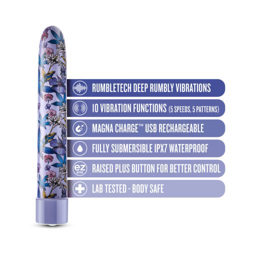 Limited Addiction Floradelic Rechargeable 7 In. Vibrator Purple - Image 10