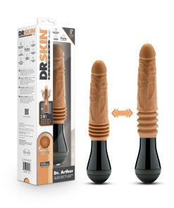 Dr. Skin Silicone Dr. Arthur Thrusting Gyrating Vibrating Dildo Tan