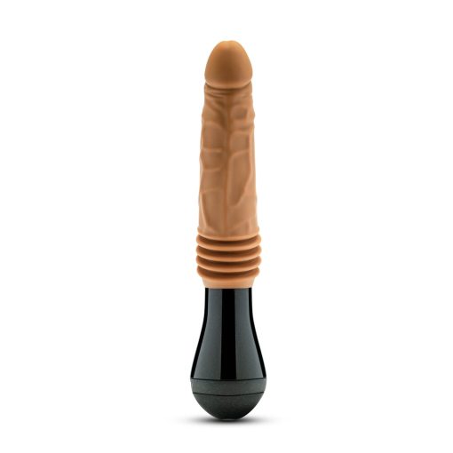 Dr. Skin Silicone Dr. Arthur Thrusting Gyrating Vibrating Dildo Tan - Image 2