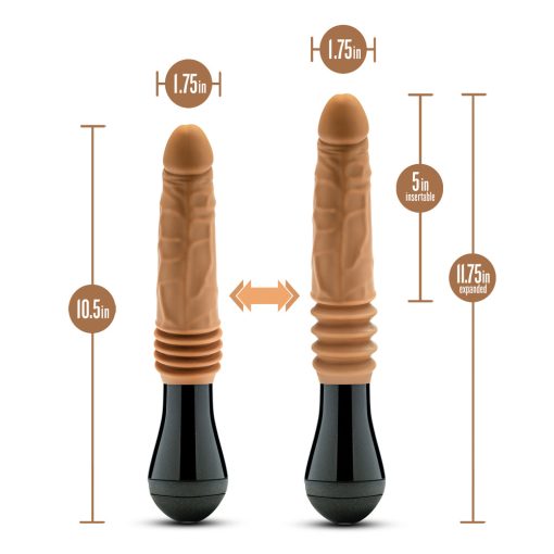 Dr. Skin Silicone Dr. Arthur Thrusting Gyrating Vibrating Dildo Tan - Image 7