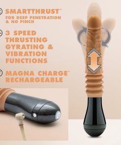 Dr. Skin Silicone Dr. Arthur Thrusting Gyrating Vibrating Dildo Tan