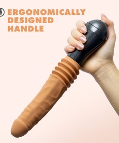 Dr. Skin Silicone Dr. Arthur Thrusting Gyrating Vibrating Dildo Tan