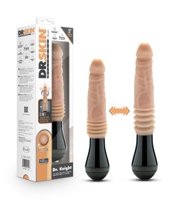 Dr. Skin Silicone Dr. Knight Thrusting Gyrating Vibrating Dildo Beige