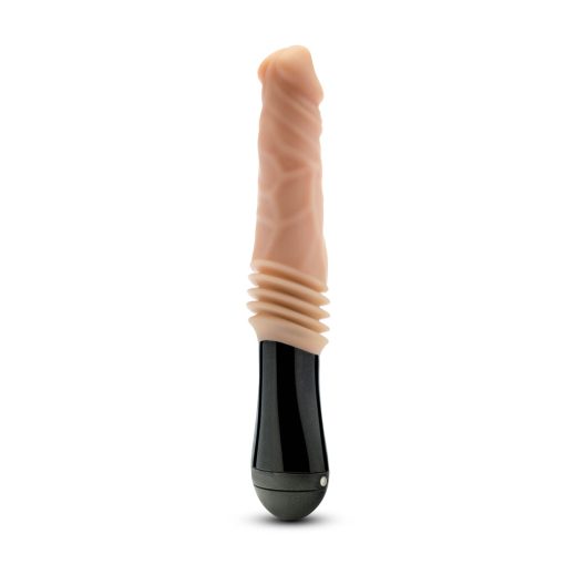 Dr. Skin Silicone Dr. Knight Thrusting Gyrating Vibrating Dildo Beige - Image 3