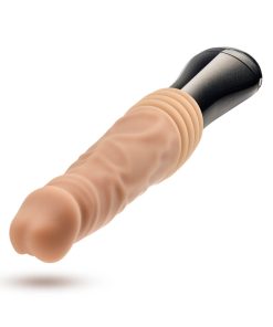 Dr. Skin Silicone Dr. Knight Thrusting Gyrating Vibrating Dildo Beige