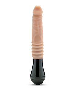 Dr. Skin Silicone Dr. Knight Thrusting Gyrating Vibrating Dildo Beige