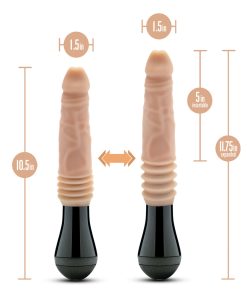 Dr. Skin Silicone Dr. Knight Thrusting Gyrating Vibrating Dildo Beige