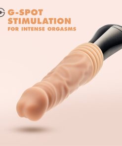 Dr. Skin Silicone Dr. Knight Thrusting Gyrating Vibrating Dildo Beige