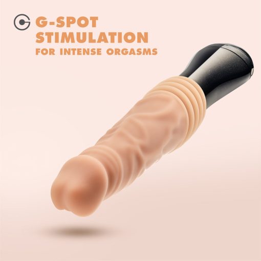 Dr. Skin Silicone Dr. Knight Thrusting Gyrating Vibrating Dildo Beige - Image 10