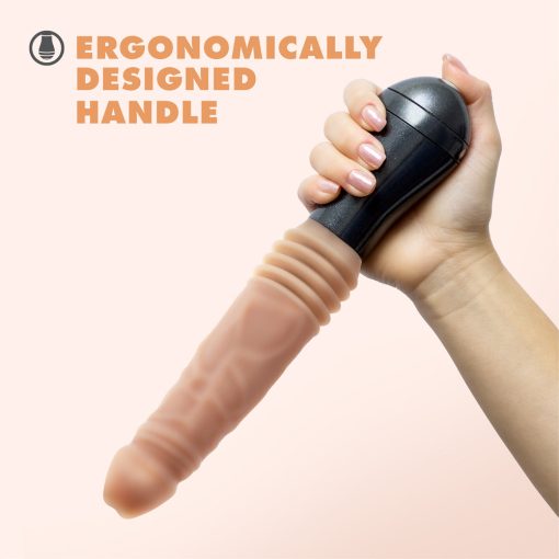 Dr. Skin Silicone Dr. Knight Thrusting Gyrating Vibrating Dildo Beige - Image 11